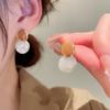 Эмалевая Круглая Неправильная Серьга-Подвеска Кофе для Женщин Корейская Геометрия Новая Мода Вечеринка Украшения Подарок Девочке