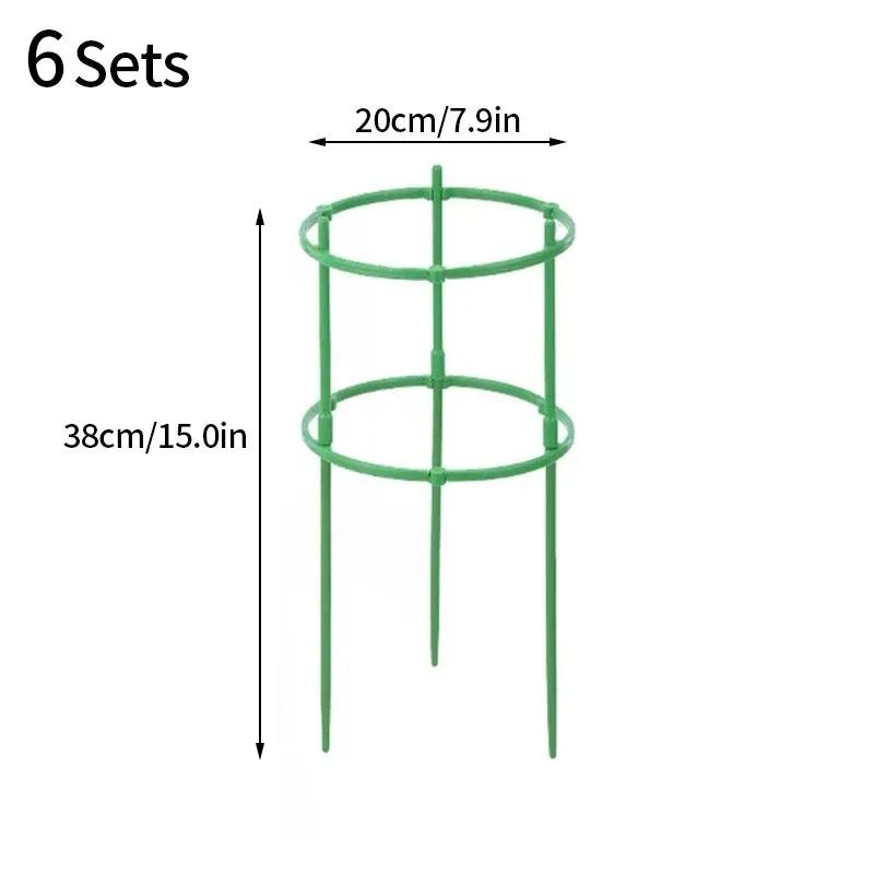 A Set of 12 Floors -Plant Support Pile Half Round Climbing Vines Stake Bonsai Fixing Rod Garden Plant Stake Holder Flower Ring Support Rack