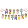 Cat Themed Birthday Banner - Cat Face and Paw Print Happy Birthday Decor, for Boys, Girls, Kids, Adults and Pets