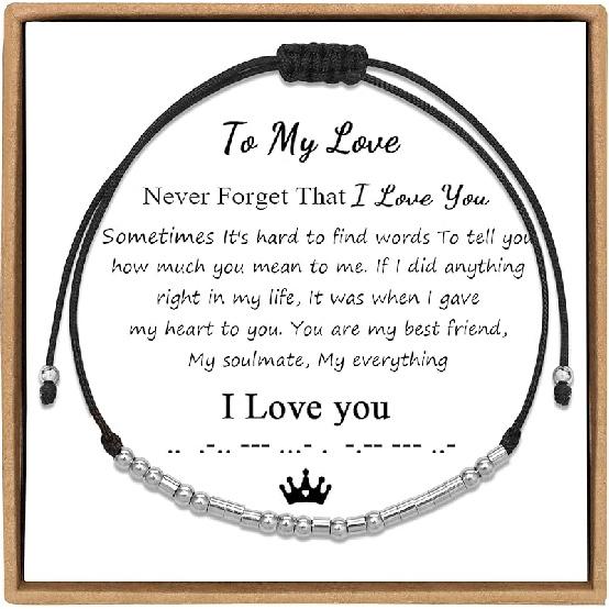 Вдохновляющие браслеты азбукой Морзе Мотивационное ободрение Памятные Уникальные подарки Шнурок Нержавеющая сталь Дружба Регулируемые Серебряные браслеты для