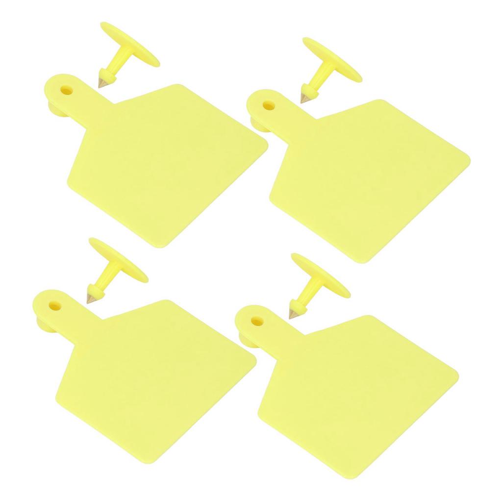 100 Set Blank Cattle Ear Tag Large Yellow Animal Identification Livestock Handling Supplies