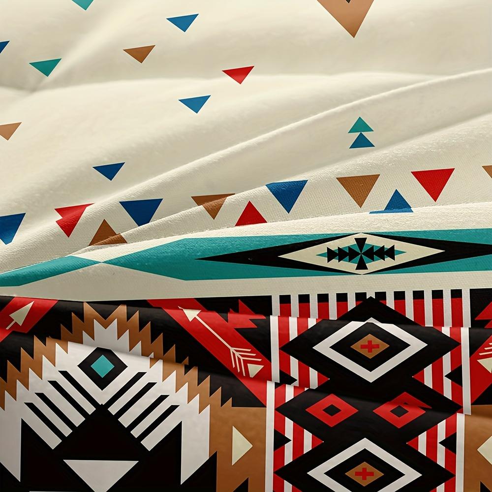 Boho-Chic 3pcs Duvet Cover Set - Breathable Soft Polyester with Zip Closure - Includes 1 Duvet Cover & 2 Pillowcases (No Insert)