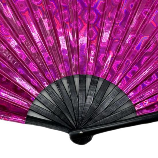 Портативный складной вентилятор, голографический ручной летний охлаждающий вентилятор, украшение, реквизит для танцевальных представлений, аксессуары для костюмов для вечеринок