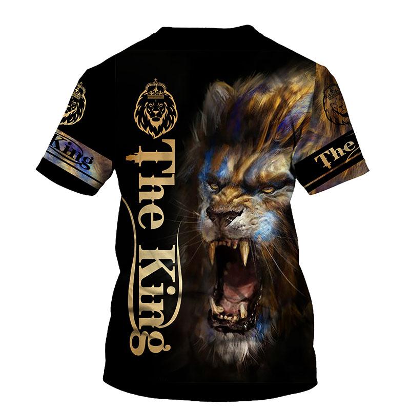 Lion King Printed Men's T-shirt 3d Printed Summer New Crew Neck Short Sleeve T-shirt Top Trend Style Men's Clothing Fashion Casual T-shirt