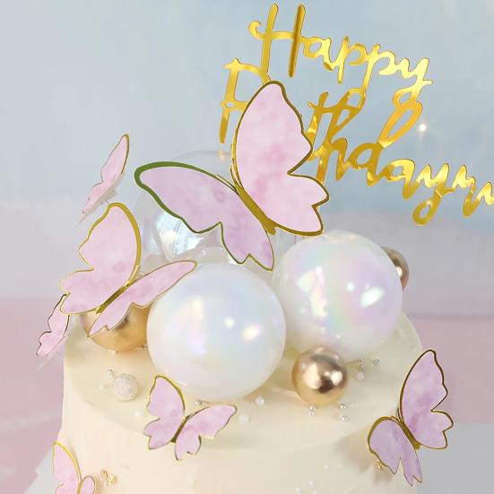 10Pcs Cake Decoration Ball Transparent Christmas Tree Wedding Party Cake Decorating Ball Bakery Supplies