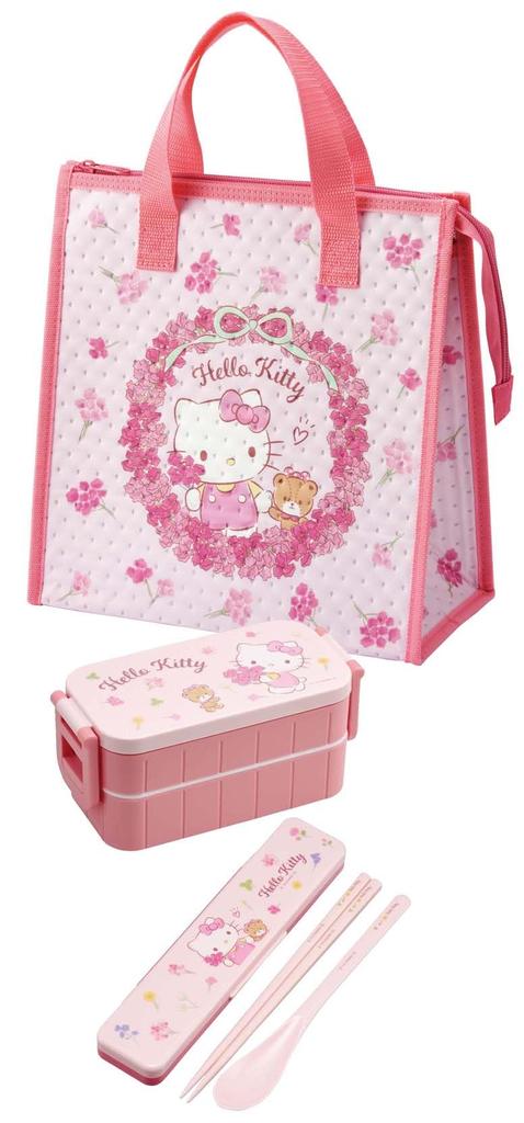 Skater Сумка для ланча Сумка-холодильник Hello Kitty Цветочный венок Sanrio Нетканый FBC1-A