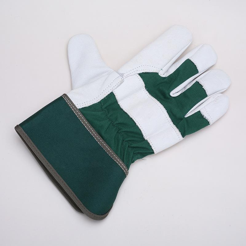 Labor Protection Gardening Short Welding Cowhide Labor Protection Gloves Velvet Lining Wear-resistant Welding Welder Gloves