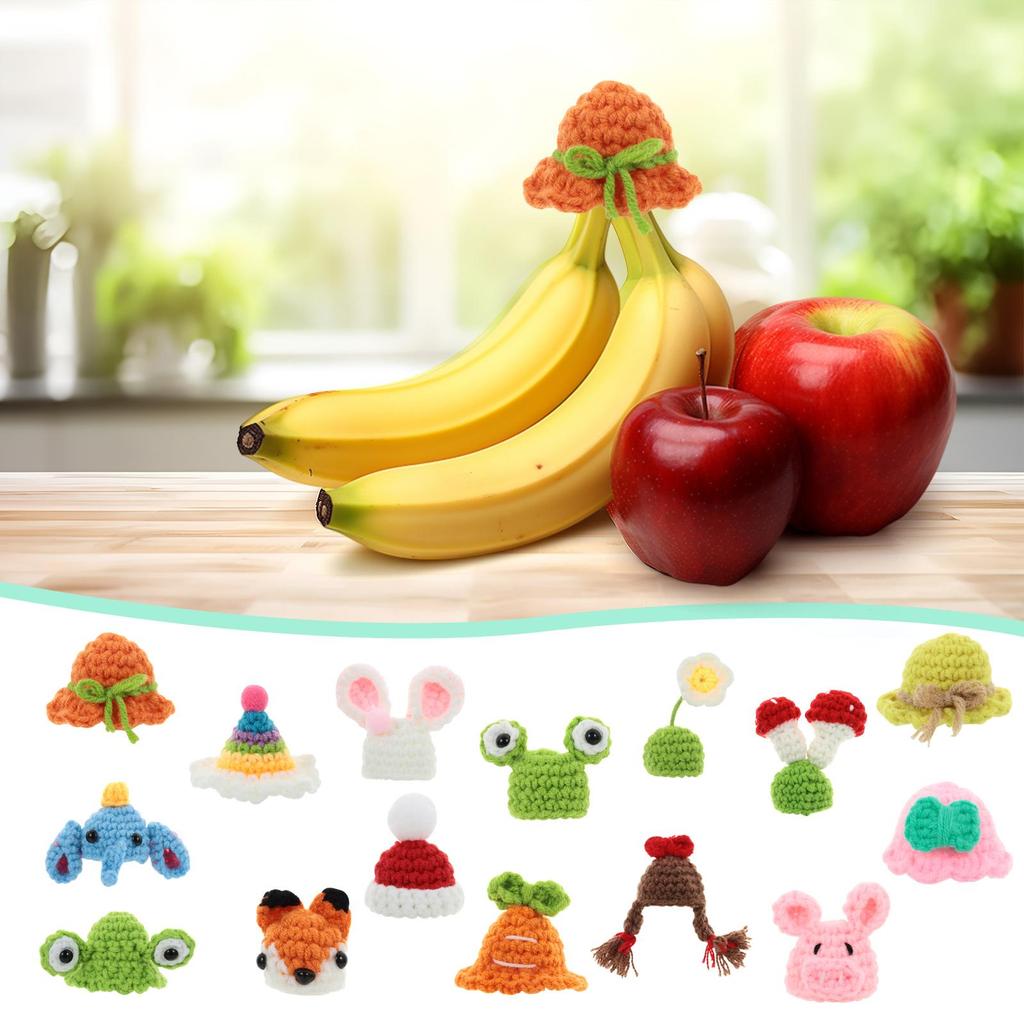 Аксессуары для одежды для вечеринок Мини-шапки для хомяков с регулируемым ремешком Вязаные шапки для морских свинок