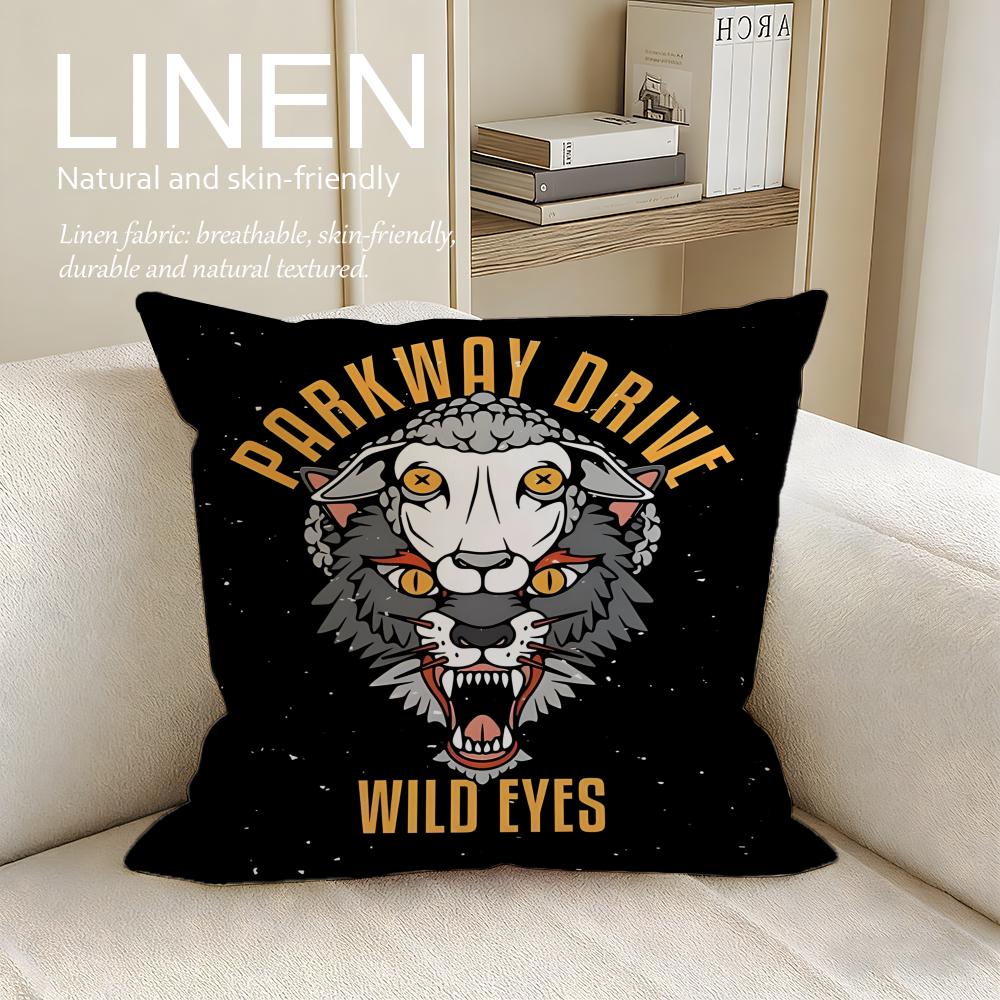 Music Parkway Drive Cushion Cover Pillowcase Set Pcs x x Breathable Washable Sofa Cushion Cover