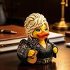 Whimsical Duck Statue for Office Charming Novelty Ornament, Musical Theme with Guitar Decorative Figurines Display Case Decor, Collectible Sculpture