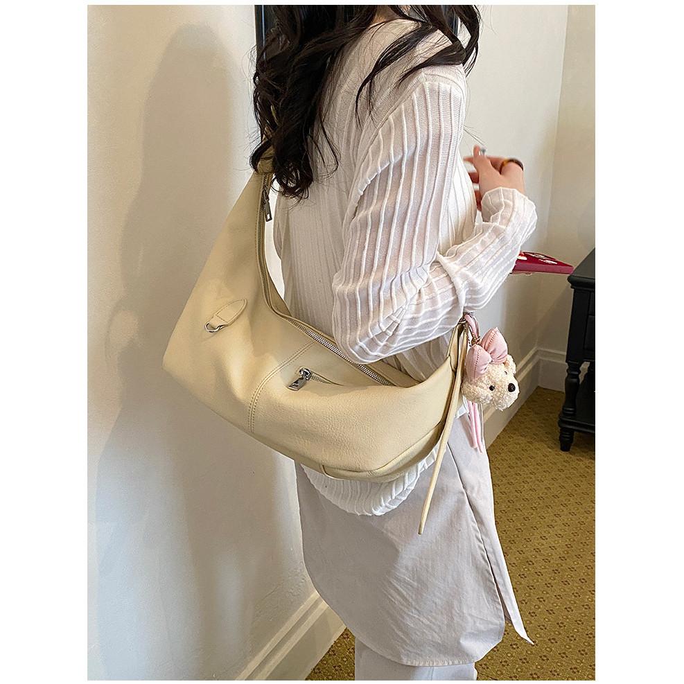 IELGY Simple Style Large-Capacity Tote Bag All-Match Commuter Shoulder Messenger Bag Casual