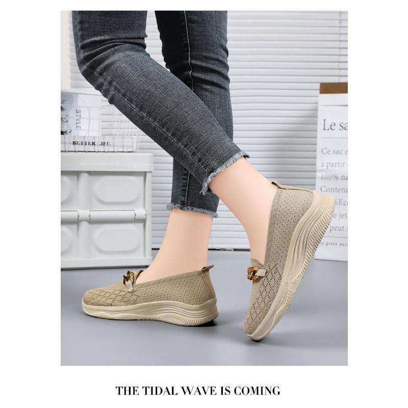 Женские лоферы 4 цветов, весенние дышащие туфли, модные повседневные туфли на толстой подошве, туфли для мам