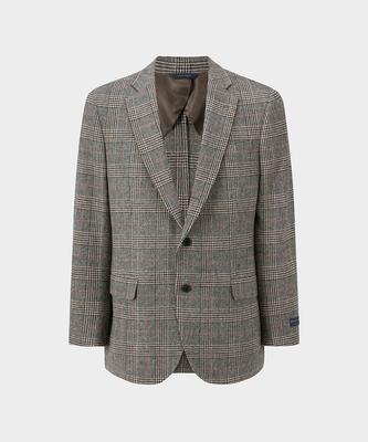 Brooks Brothers Classic Fit Check Tweed 2-Button Sport Coat (Brown) (Bbjsmf47094Ef)