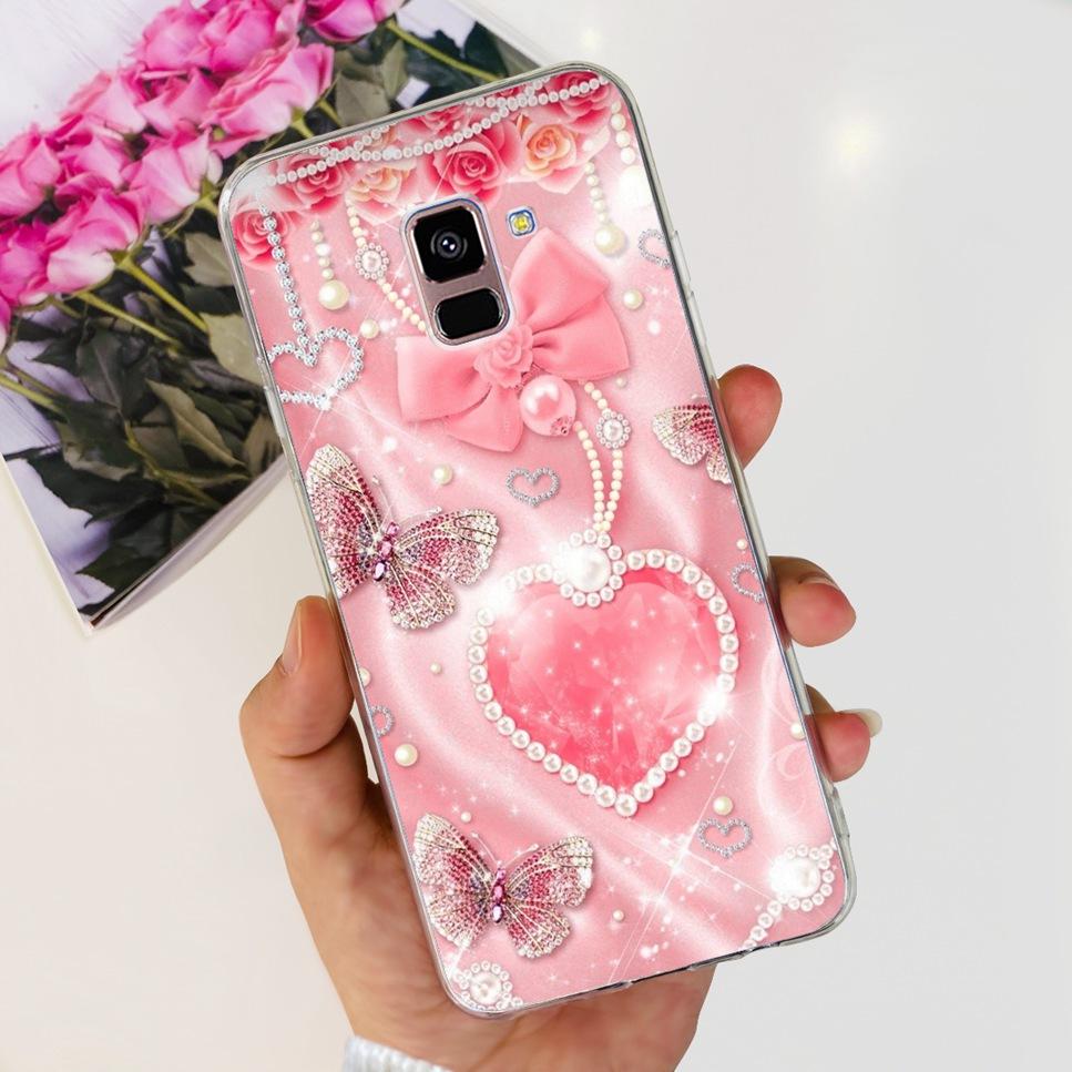For Samsung Galaxy A8+ A8 Plus Case New Butterfly Flower TPU Soft Silicon Cover For Samsung A8+ 2018 SM-A730F Phone Case Funda