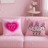 Art Lucky 7 logo Pillow Case pattern printing pillowcase living room sofa cushion cover bedroom room decor