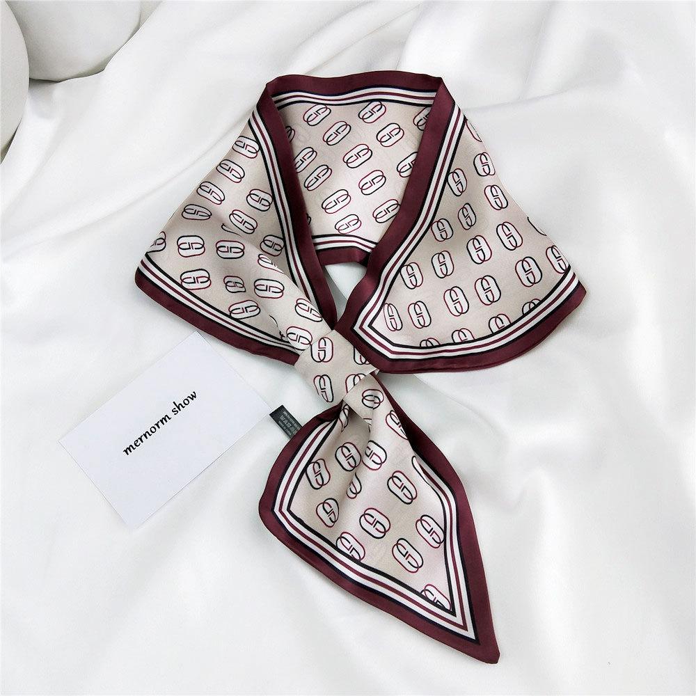 Новые шарфы Шелковые шарфы Женские весенние и осенние длинные декоративные профессиональные шарфы Летние тонкие стили в сочетании с рубашками Стильные