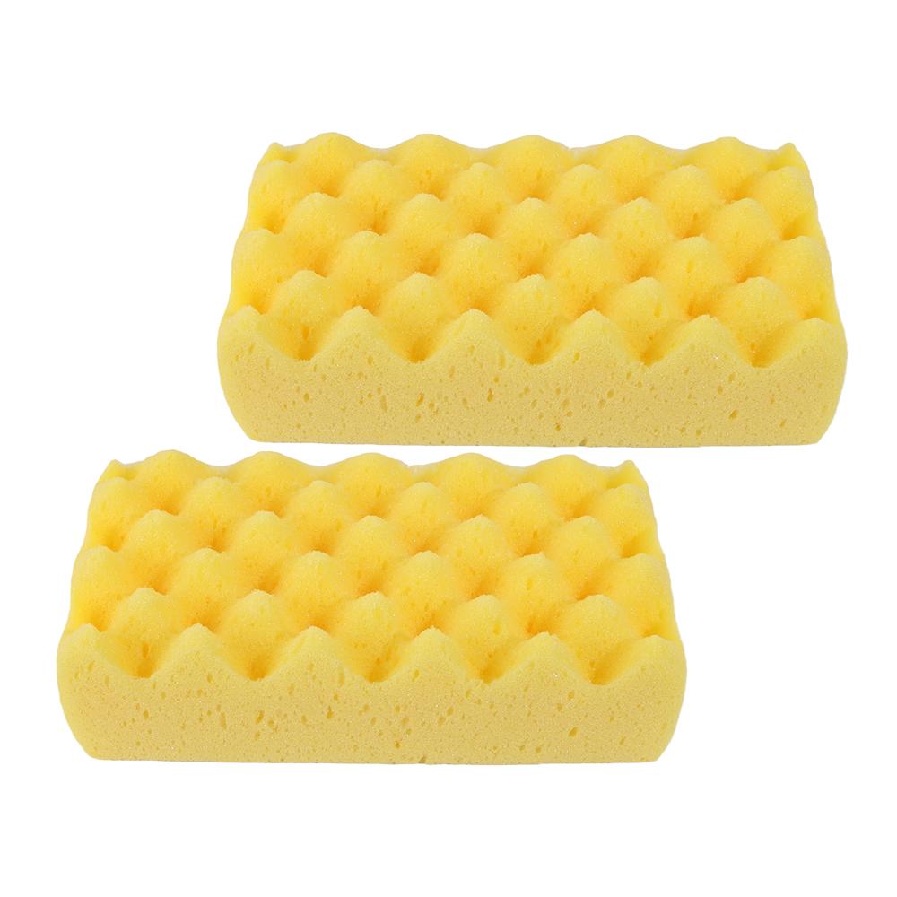 Большой блок губки для мытья автомобиля, очистка кузова автомобиля, удаление пятен, высокая плотность, волнообразный узор, впитывающая воду губка, средство для ухода за лакокрасочным покрытием автомобиля