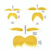 Pack Of Three Fake Beard Self Adhesive Cosplay Outfit Accessories Eyebrow Set  Festival Party