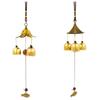 3 Bells Outdoor Metal Wind Chimes Yard Garden Good Luck Hanging Ornament Decoration
