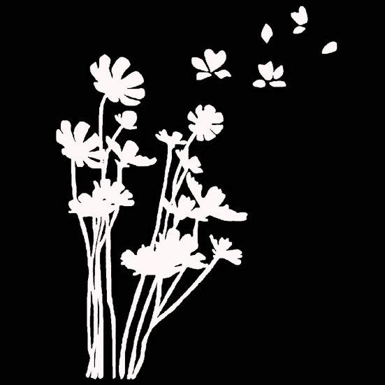 Красивые цветы автомобиля кузова окна светоотражающие наклейки украшения