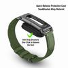 Metal Case Sport Band Nylon Replacement Wristband for Google Fitbit Air for Men Women