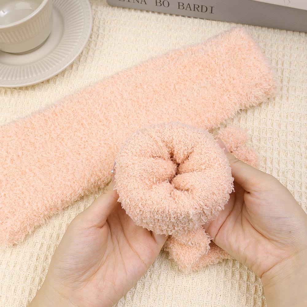 Женские толстые носки с пятью пальцами, зимние теплые носки из кораллового флиса с пушистыми пальцами, полосатые мягкие уютные носки, женские тапочки