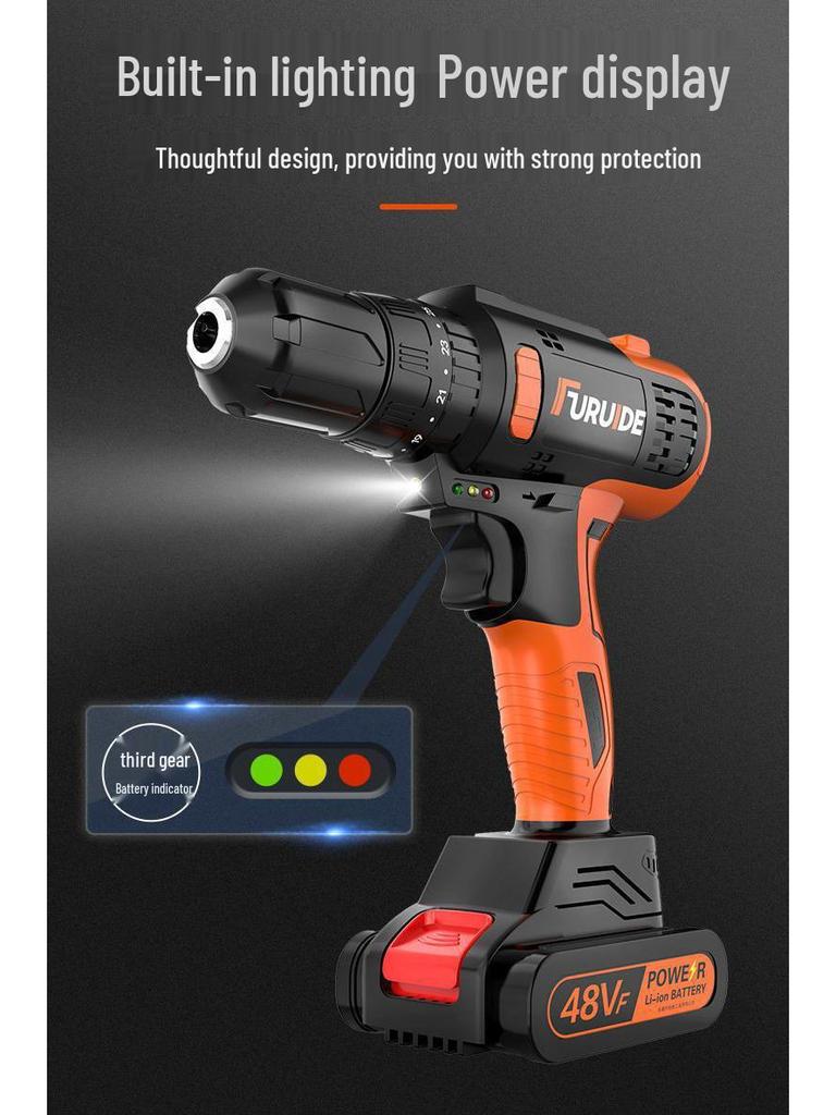 Multifunctional Electric Drill & Tool Set for Household, Electrician, and Woodworking Repairs