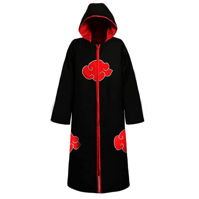 Naruto Akatsuki Red Cloud Cloak - Uchiha Itachi Costume for Halloween.