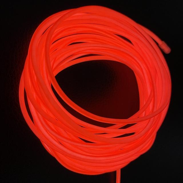 Flexible Neon Light 10M/5M/3M/1M EL Wire Led Neon Dance Party Atmosphere Decor Lamp RopeTube Waterproof Multicolor Led Strip Red