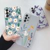 Чехол для телефона Samsung A53 5G A33 Цветочный силиконовый чехол для Samsung Galaxy A73 Fundas Coque Прозрачный мягкий Capas Цветочный ТПУ