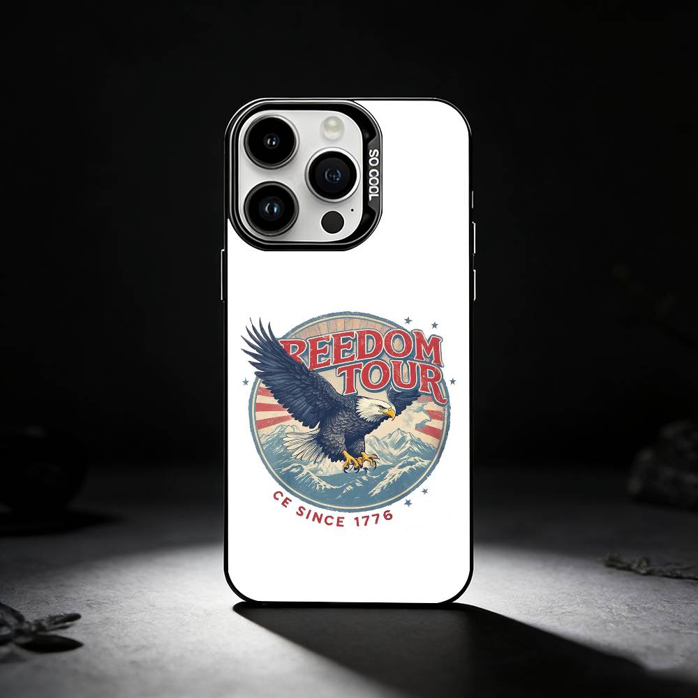 American Flag Phone Case Phone Case For iPhone 17,16,15,14,13,12,11 Plus,Pro Max,XS,Colored silver phone case