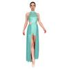 Womens Backless Bodysuit Dress Sequined Top Mesh Skirt Integrated Short Bottom Dance Wear