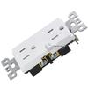 White Three-Gang Screwless Wall Socket Faceplate (US Standard)