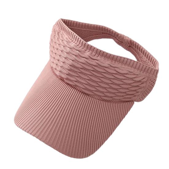 Women Summer Sun Visor Hat Adjustable Empty Top Baseball Cap Elastic Knitted Sports Hat for Tennis Golf Running