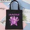 K-pop Охотники на демонов Принт Холщовая сумка через плечо Повседневная сумка-тоут для покупок