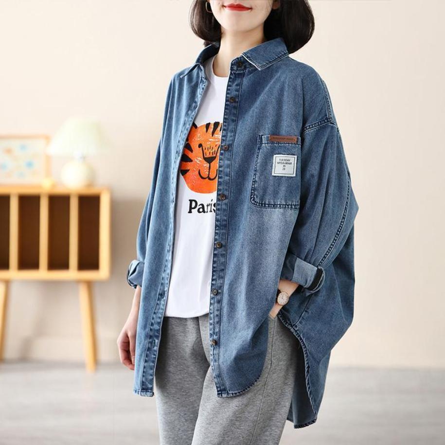 Casual Loose Thin Large Jeans Shirt Coat