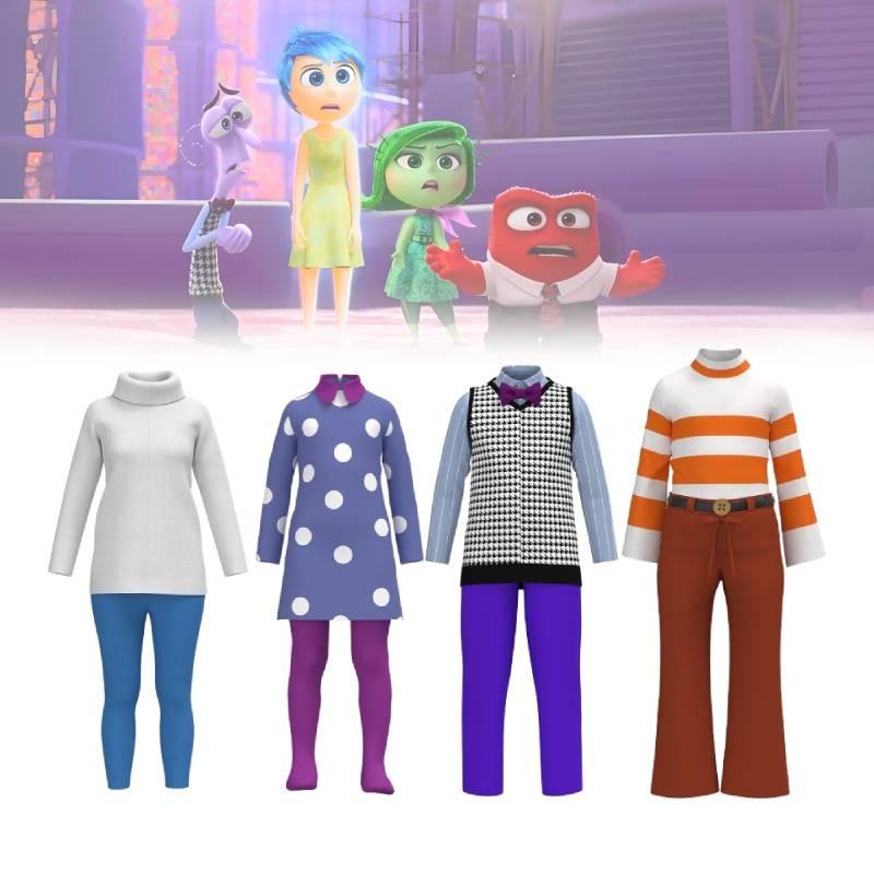Косплей Insideout2 Набор Модное Платье для Хэллоуина Костюм для Ролевых Игр