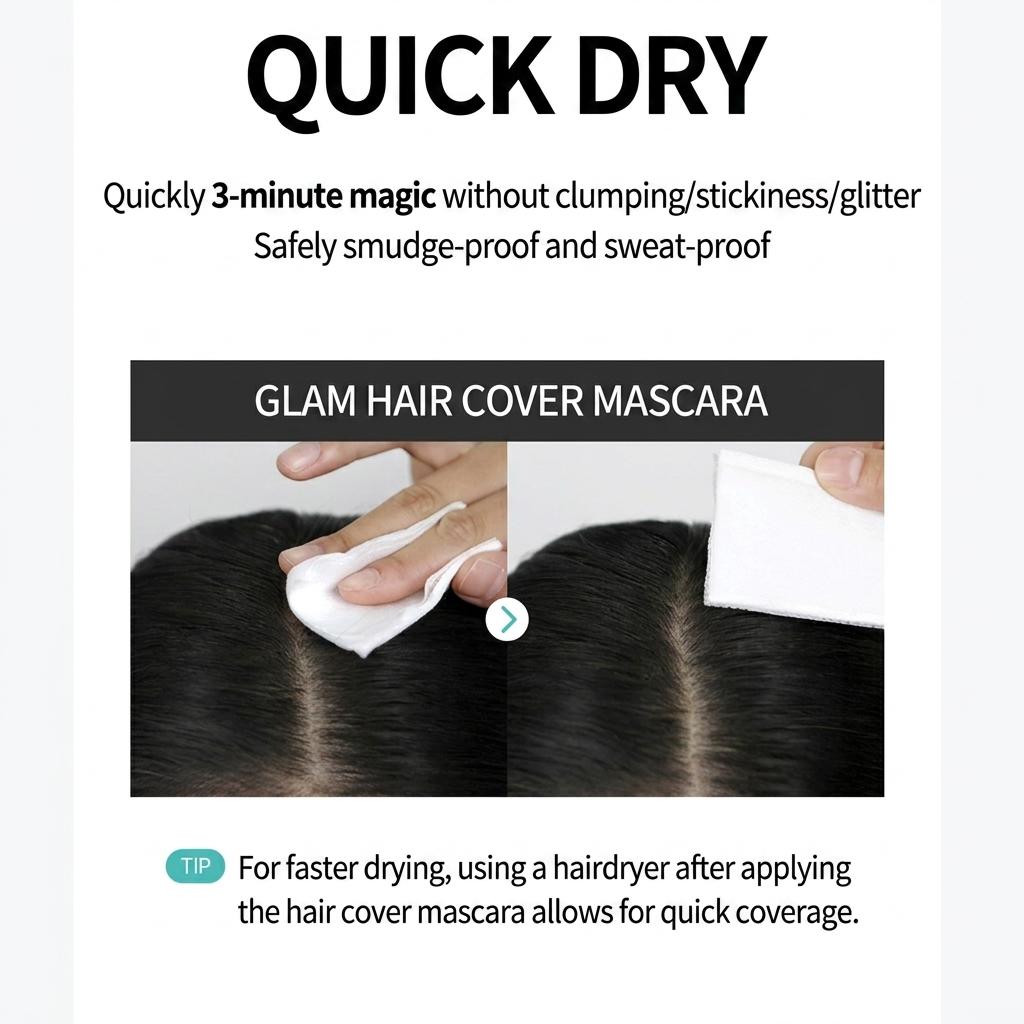 [Daleaf] Gray Hair Color Cover Mascara Set (16g + 8g) - [K-BEAUTY] Instant Root Touch-Up