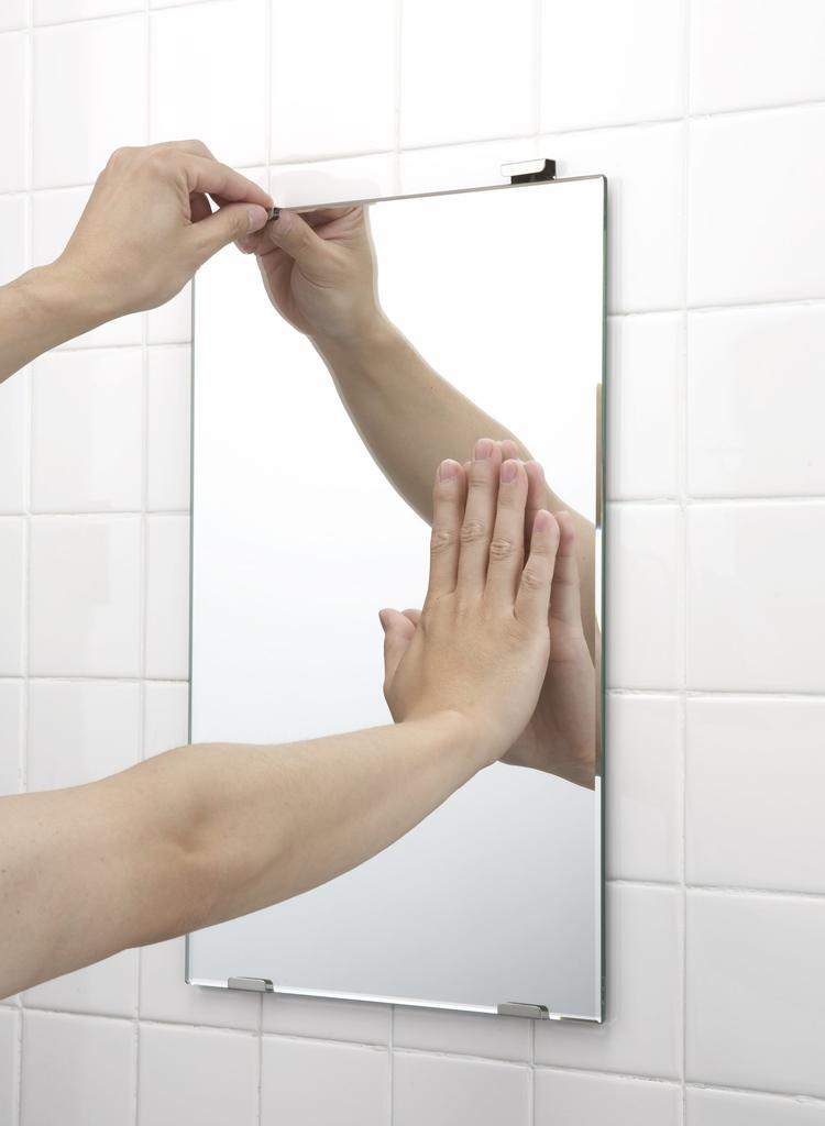 Зеркало для ванной Topre Corporation Замена 61см x 5мм Влагостойкое Легко изготовить из 1 цельного зеркала, Прибл.. 45.7см, Толстый, Устойчивый, Установить, Япония, N-9,