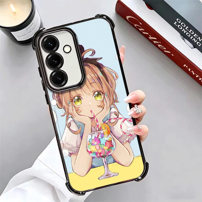 Чехол для телефона с покрытием в стиле аниме CardCaptor Sakura для Samsung A17 A07 A37 A57 A16 A56 A15 A55 A14 A54 A13 A53 A26 A36 A25 A35 A24 A34 A