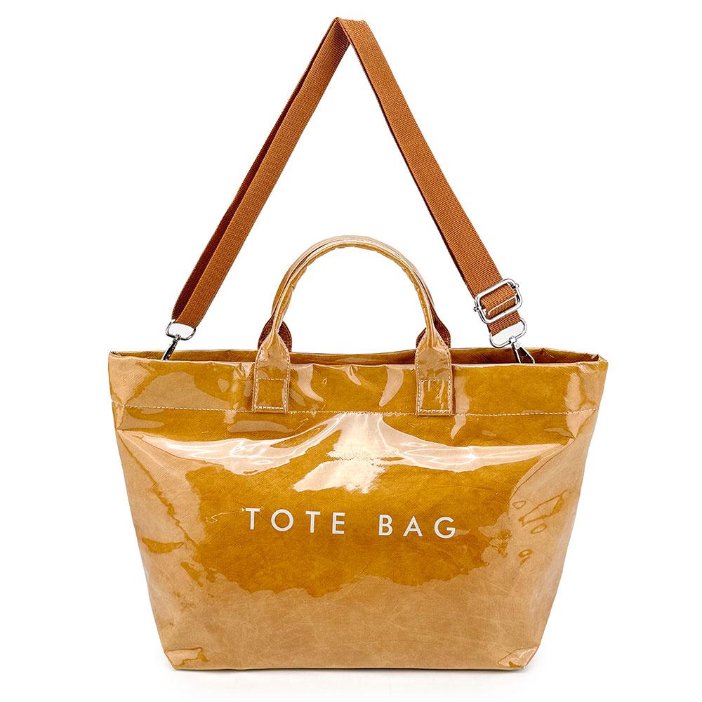 BRBAG BR_2365 Paper vinyl PVC Bag Tote Crossbody Bag