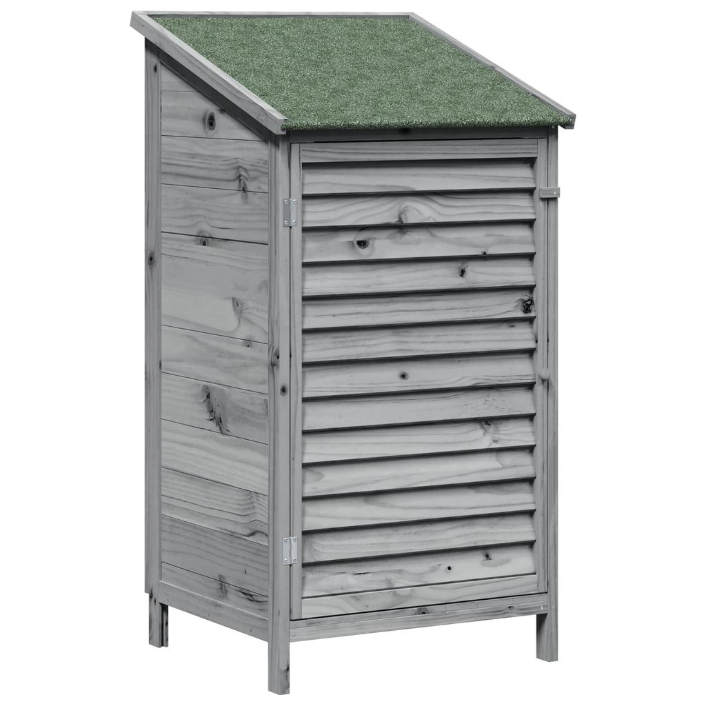 Garden Shed Gray 59 x 56 x 113.5 cm Solid Spruce Wood