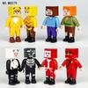 M8079 M8112 Game Series Pixel Building Block Villain Steve Assembling Toy Set