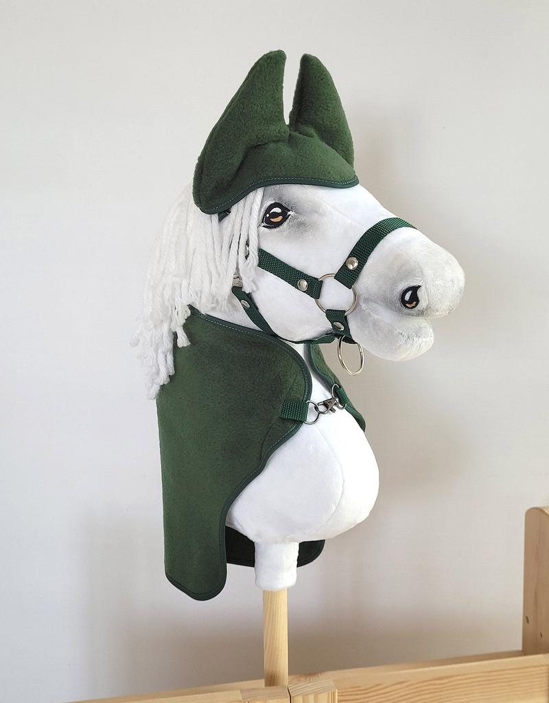 Hobby Horse A4 Set: Blanket + Earmuffs - Bottle Green