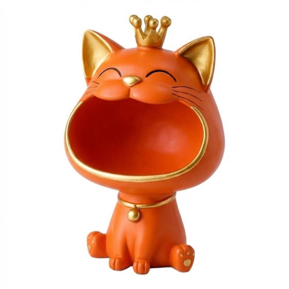 Key Storage Resin Fortune Cat Statue Resin Desktop Ornament Birthday Gift