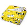 Yellow Cartoon Blankets SpongeBob SquarePants Flannel Funny Breathable Throw Blanket for Chair Covering Sofa Textile Decor