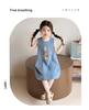 Korean version children's clothing girls' dress summer 2026 new stylish children's sleeveless camisole denim vest skirt