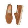 LUXSOLE Мужские джутовые эспадрильи Лоферы без шнуровки Коровья замша Кожа Повседневная обувь
