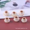 Miniature Coffee Cup Resin Keychain Ornament for Dollhouse & DIY Projects