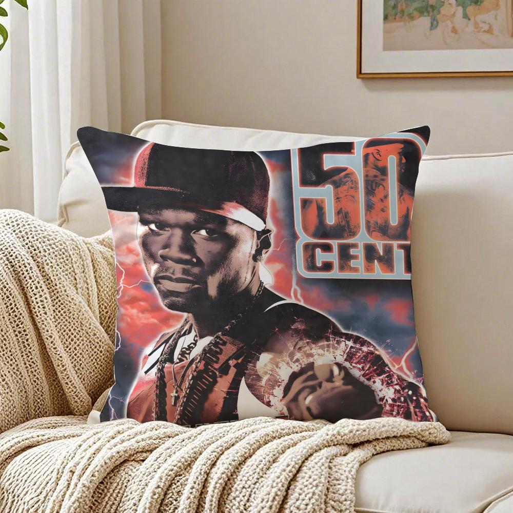 Music Rapper 50 CCent Cushion Cover Pillowcase Antidustmite living Room Sofa Decor Cushion Room